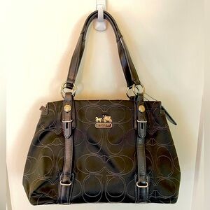 Coach Handbag with purple satin lining